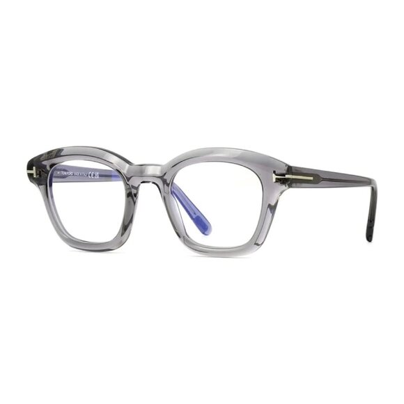 NEW TOM FORD EYEGLASSES TRANSPARENT GRAY MEN EYEWEAR - Picture 1 of 3